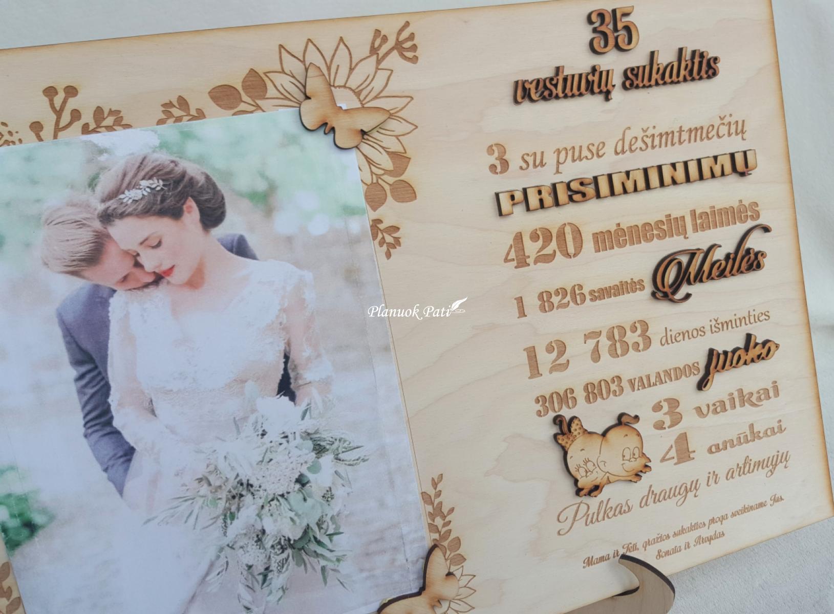 Rėmelis vestuvių jubiliejaus proga