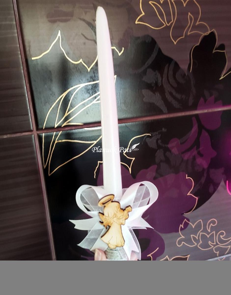 Krikšto žvakės ir pirmojo rožančiaus komplektas