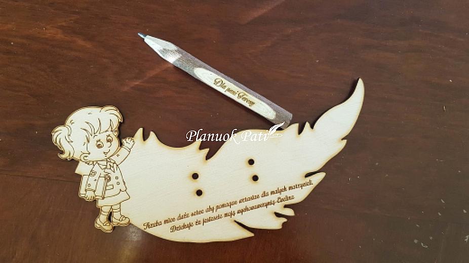 Padėka mokytojui su rašikliu