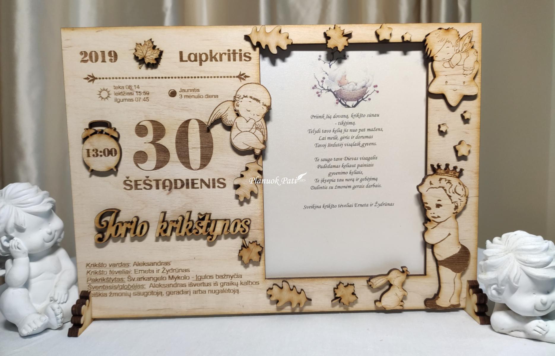 Krikštynų dienos rėmelis pinigams dovanoti