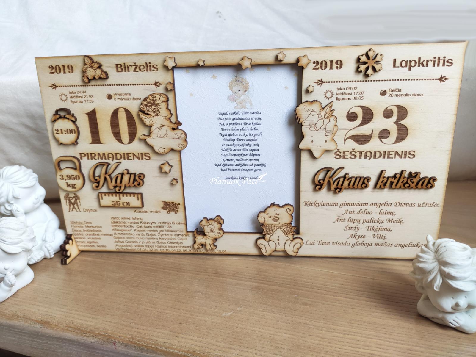 Krikštynų dienos rėmelis pinigams dovanoti