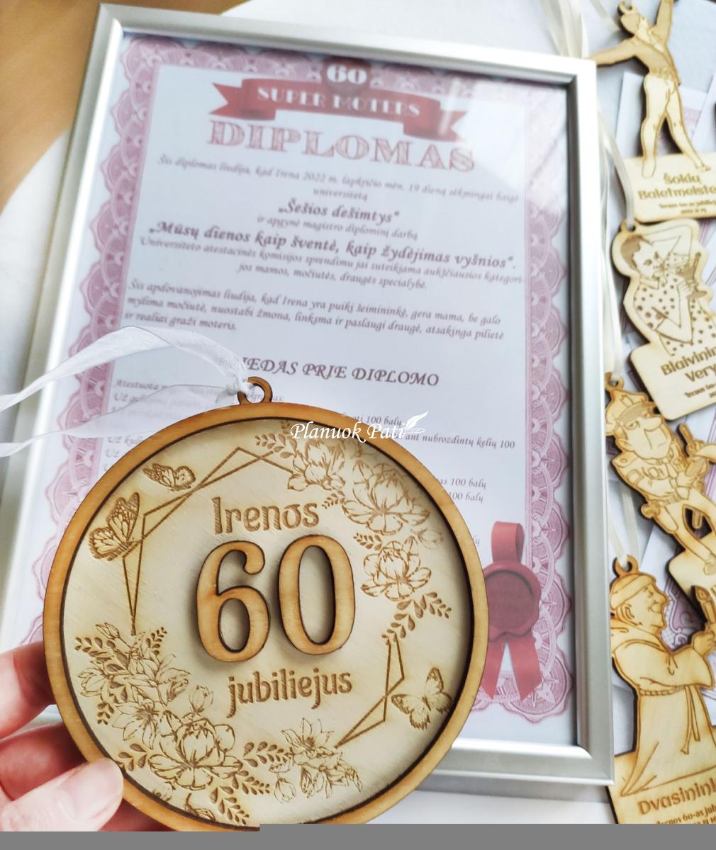 Medalis ir diplomas jubiliejui