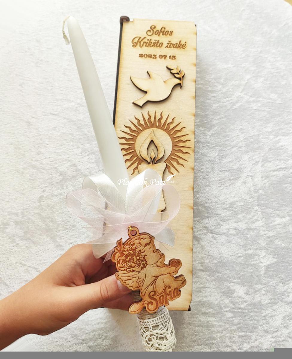 Krikšto žvakė dėžutėje