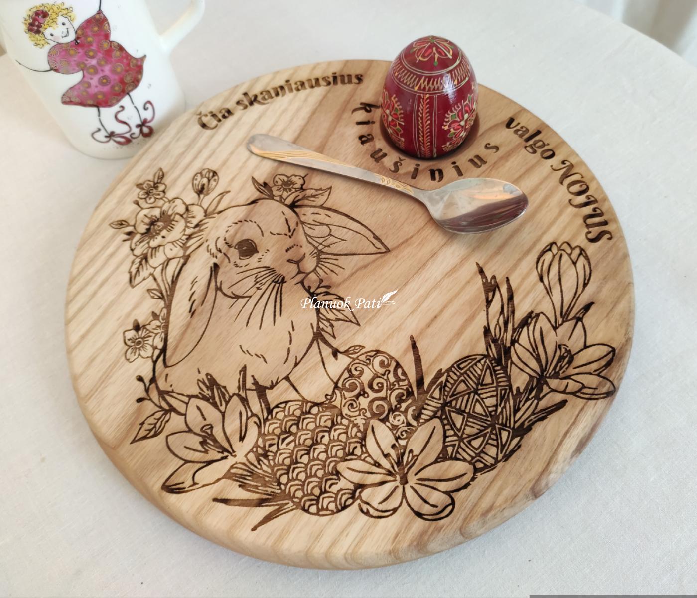 Apvali lentelė-padėklas 25cm skersmens