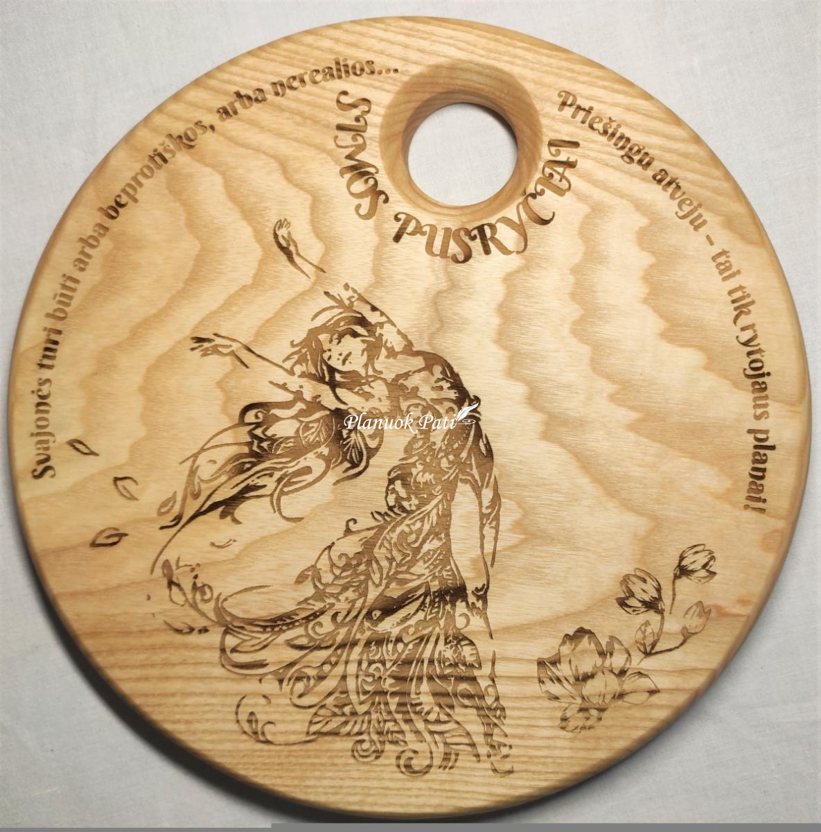 Apvali lentelė-padėklas 25cm skersmens