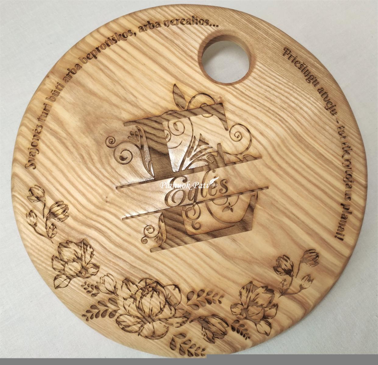 Apvali lentelė-padėklas 25cm skersmens