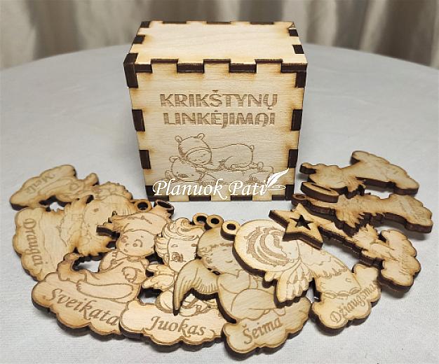 10 krikštynų palinkėjimų - angeliukų dėžutėje