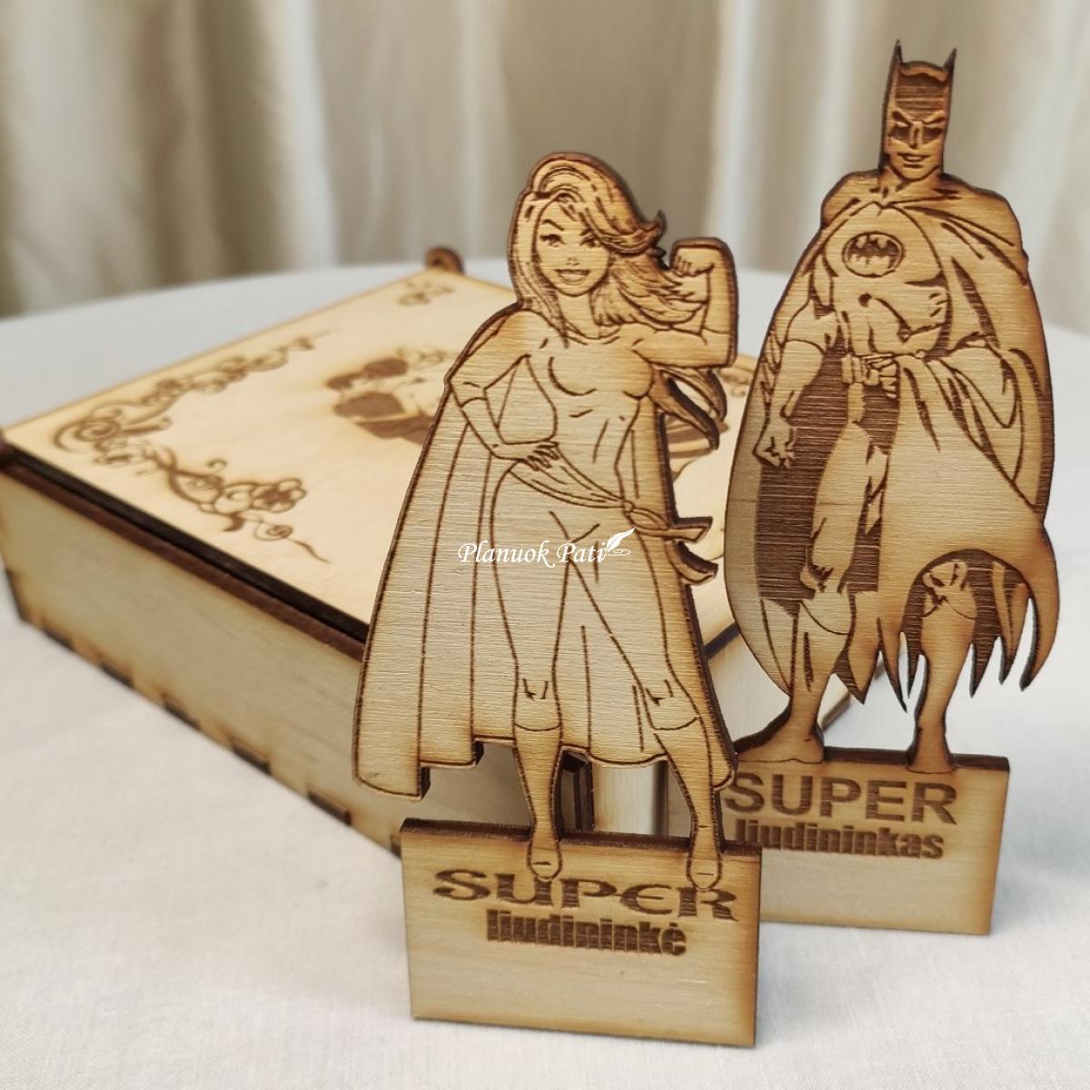 Pakvietimas arba padėka liudininkams/piršliams - superherojų magnetukai dėžutėje