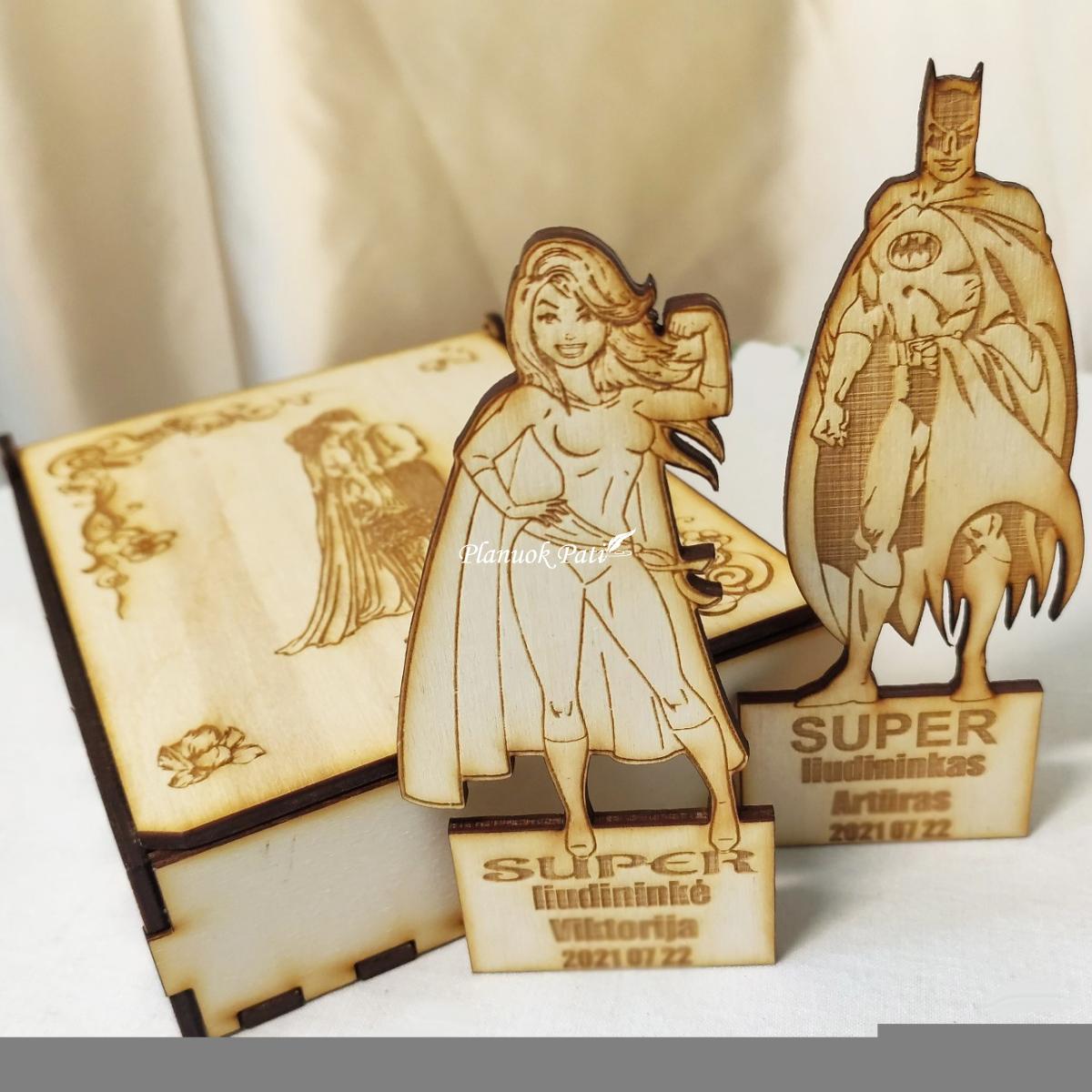 Pakvietimas arba padėka liudininkams/piršliams - superherojų magnetukai dėžutėje