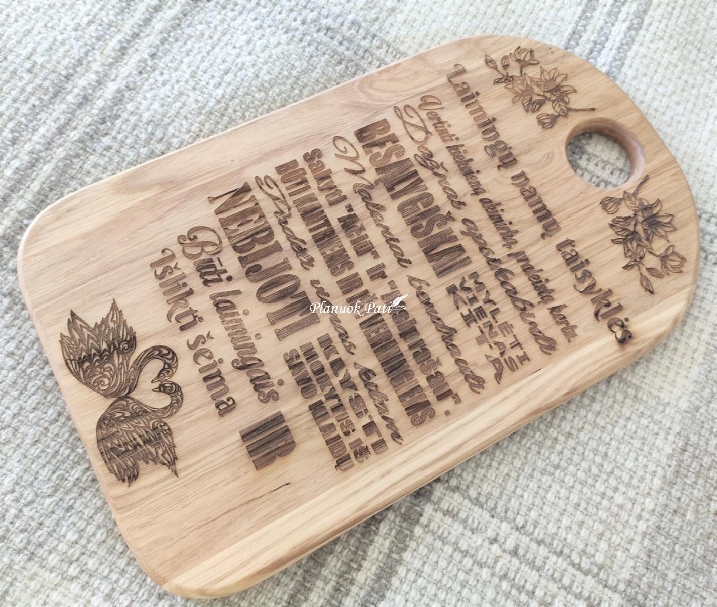 Ąžuolinis padėklas-lentelė 