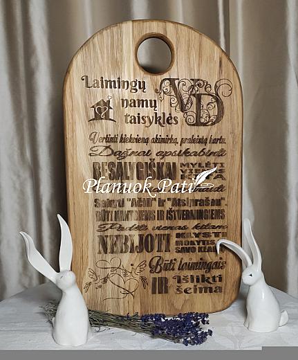 Ąžuolinis padėklas-lentelė