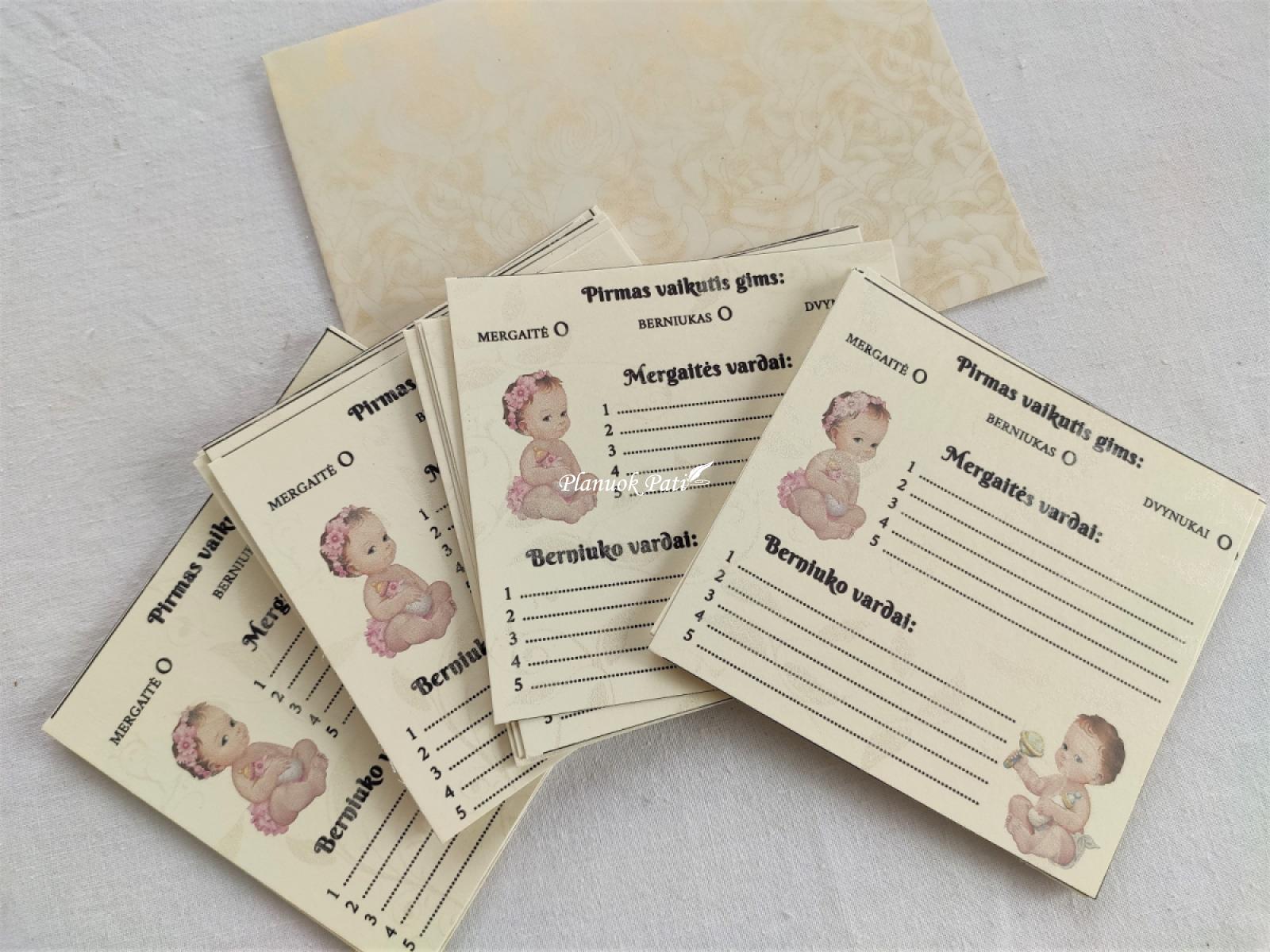 Vaikučio vardo spėjimo komplektukas