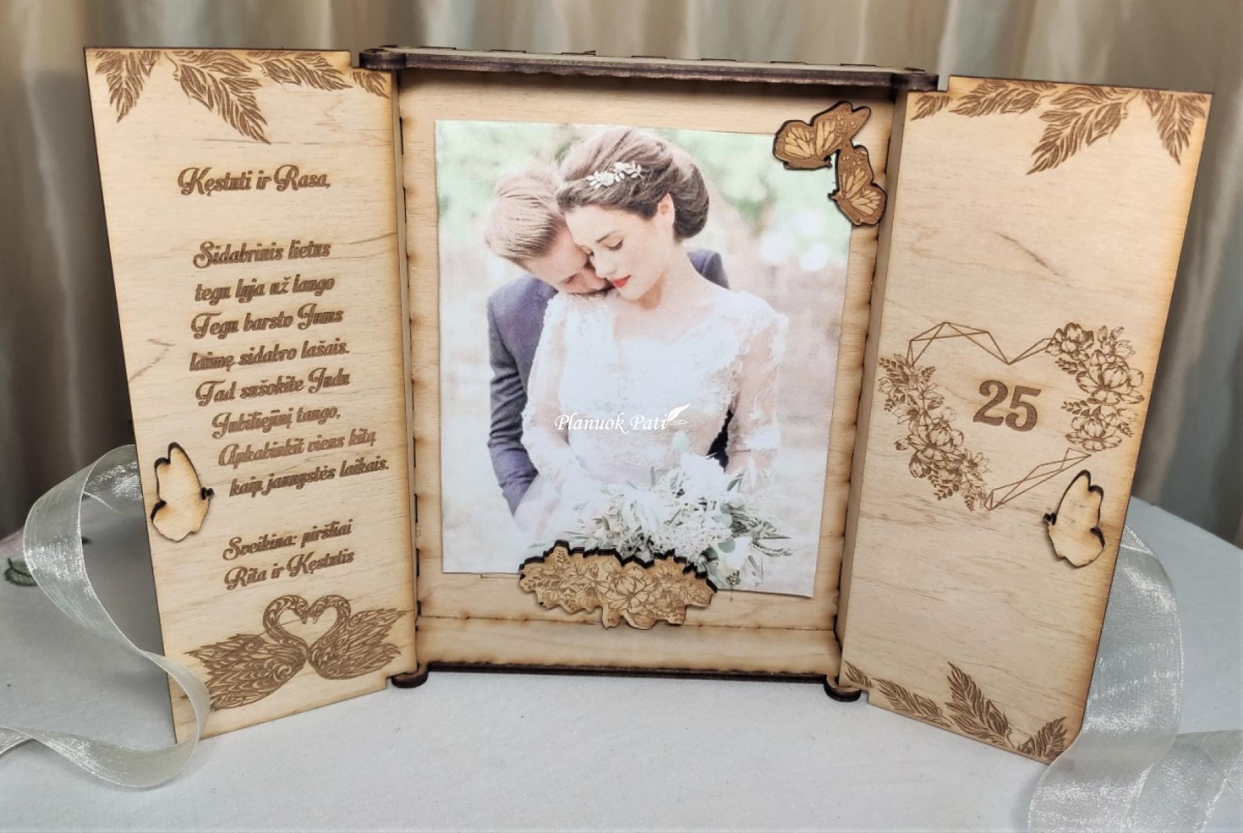 Atverčiami rėmeliai vestuvių jubiliejui