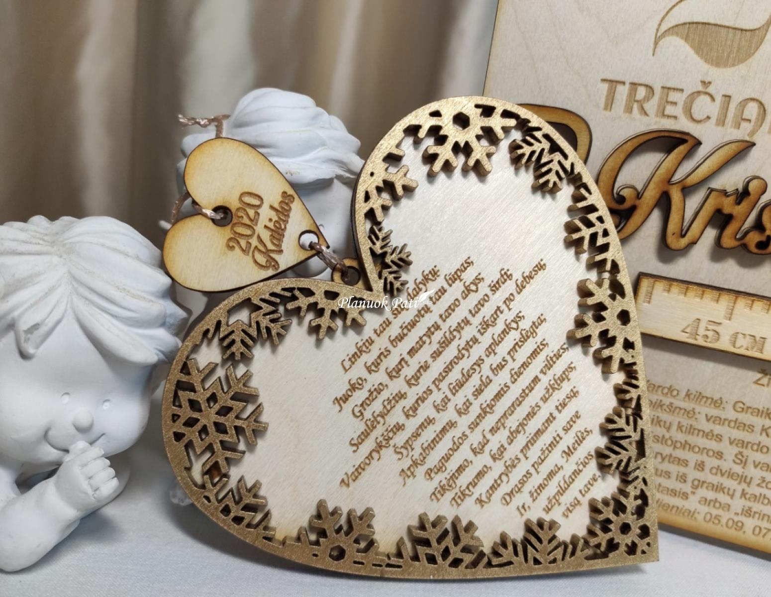 Kalėdinis žaisliukas - Linkėjimas Pirmoms Kalėdoms