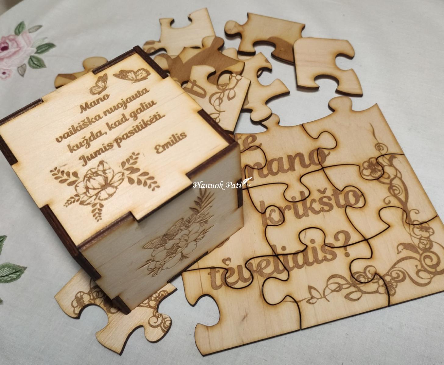 Kvietimas būti krikšto tėveliais - dėlionė