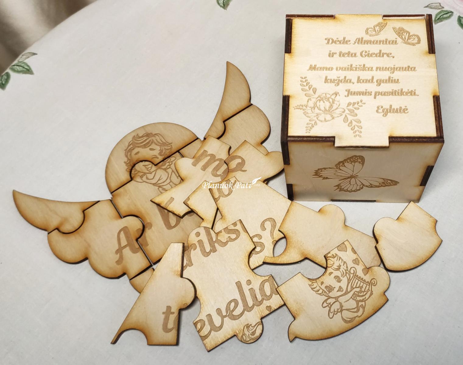 Kvietimas būti krikšto tėveliais - dėlionė