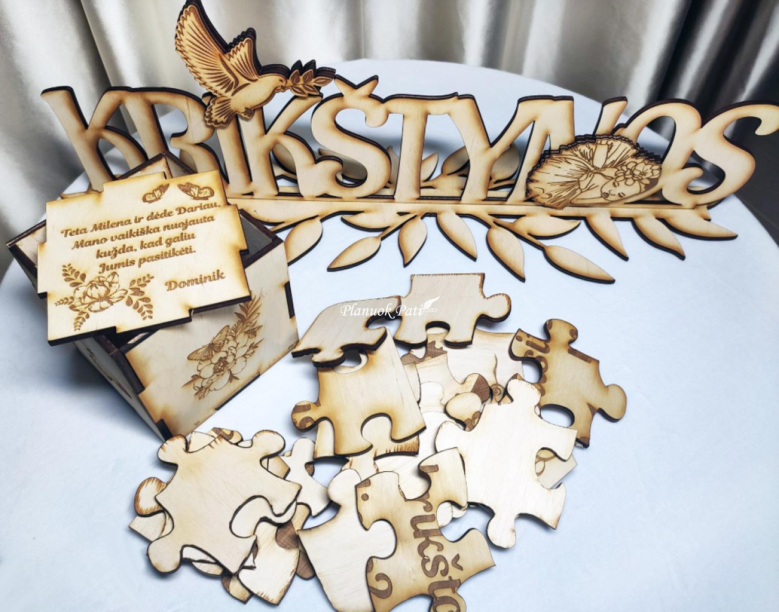 Kvietimas būti krikšto tėveliais - dėlionė