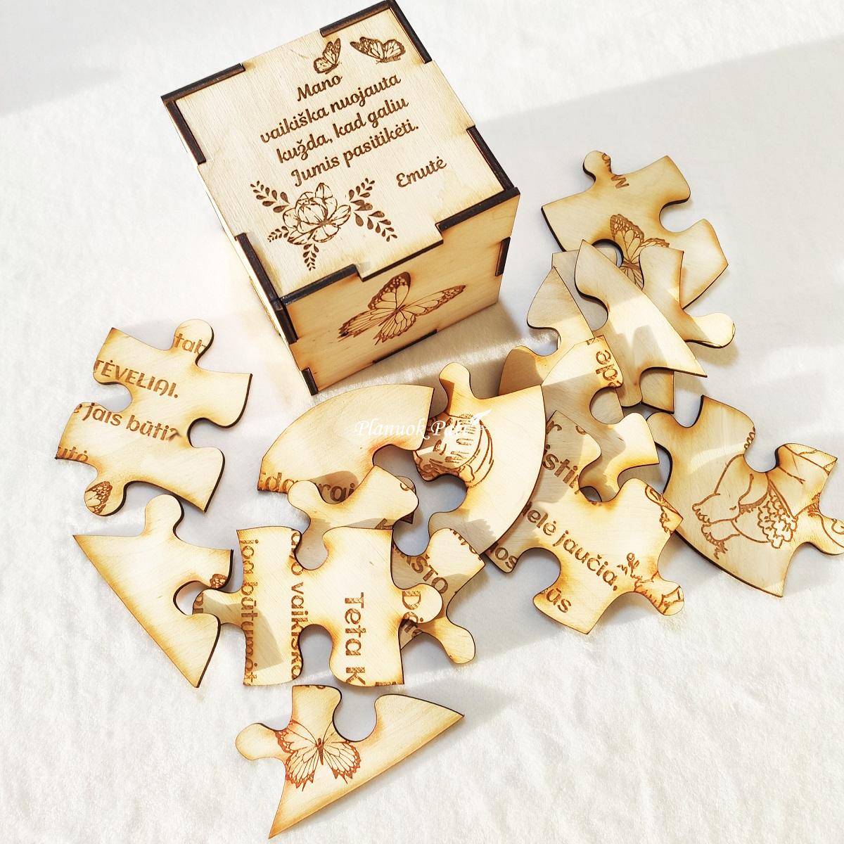 Kvietimas būti krikšto tėveliais - dėlionė