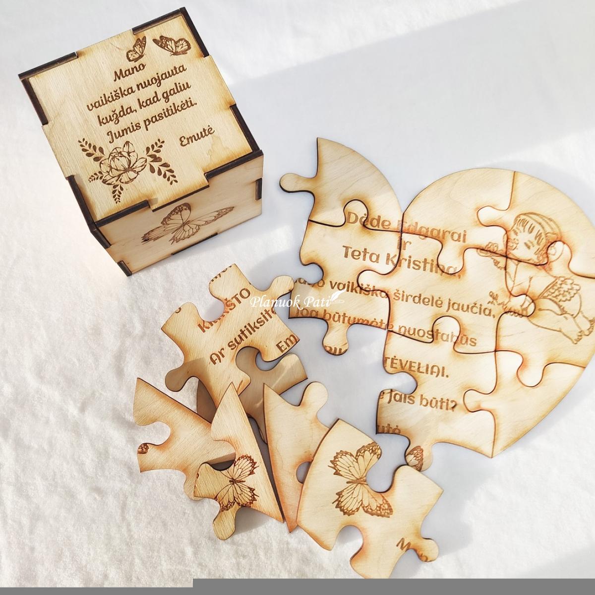 Kvietimas būti krikšto tėveliais - dėlionė