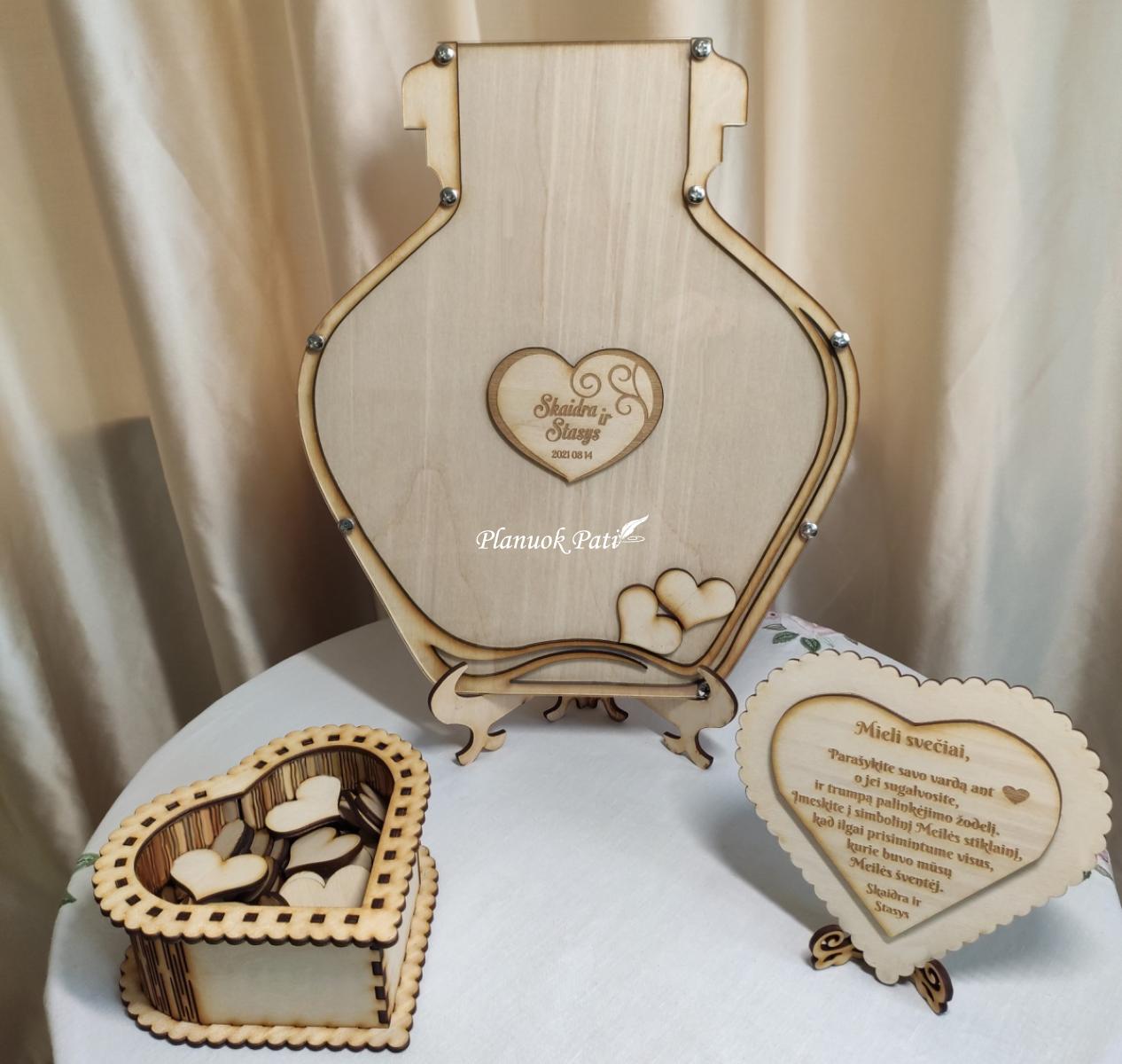 Meilės indas svečių palinkėjimams