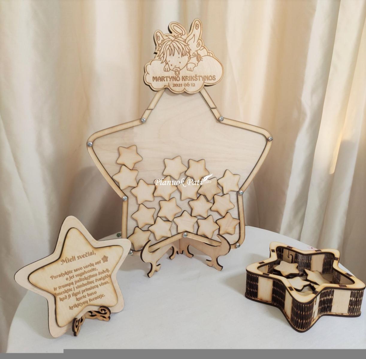 Žvaigždė krikštynų svečių palinkėjimams