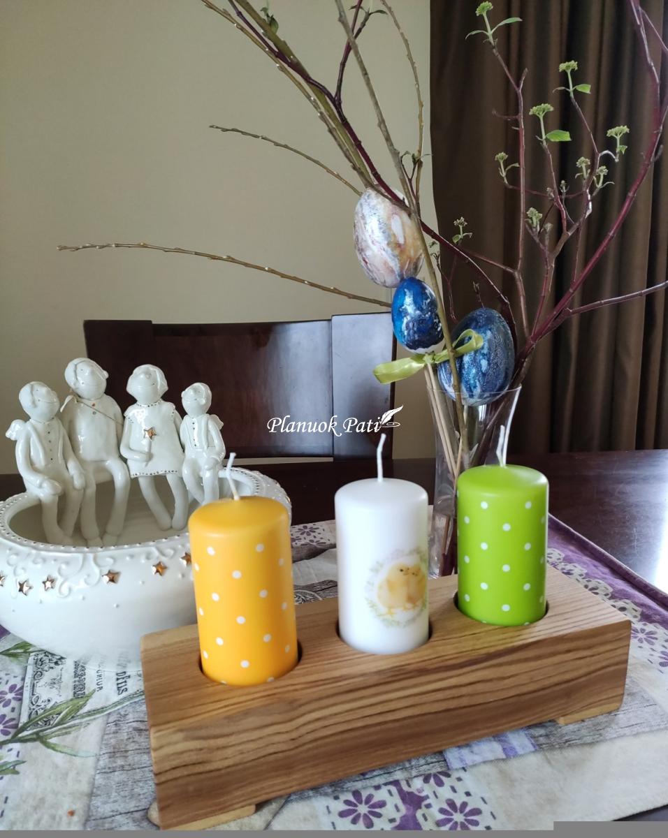 Ąžuolinė žvakidė su individualiu graviravimu