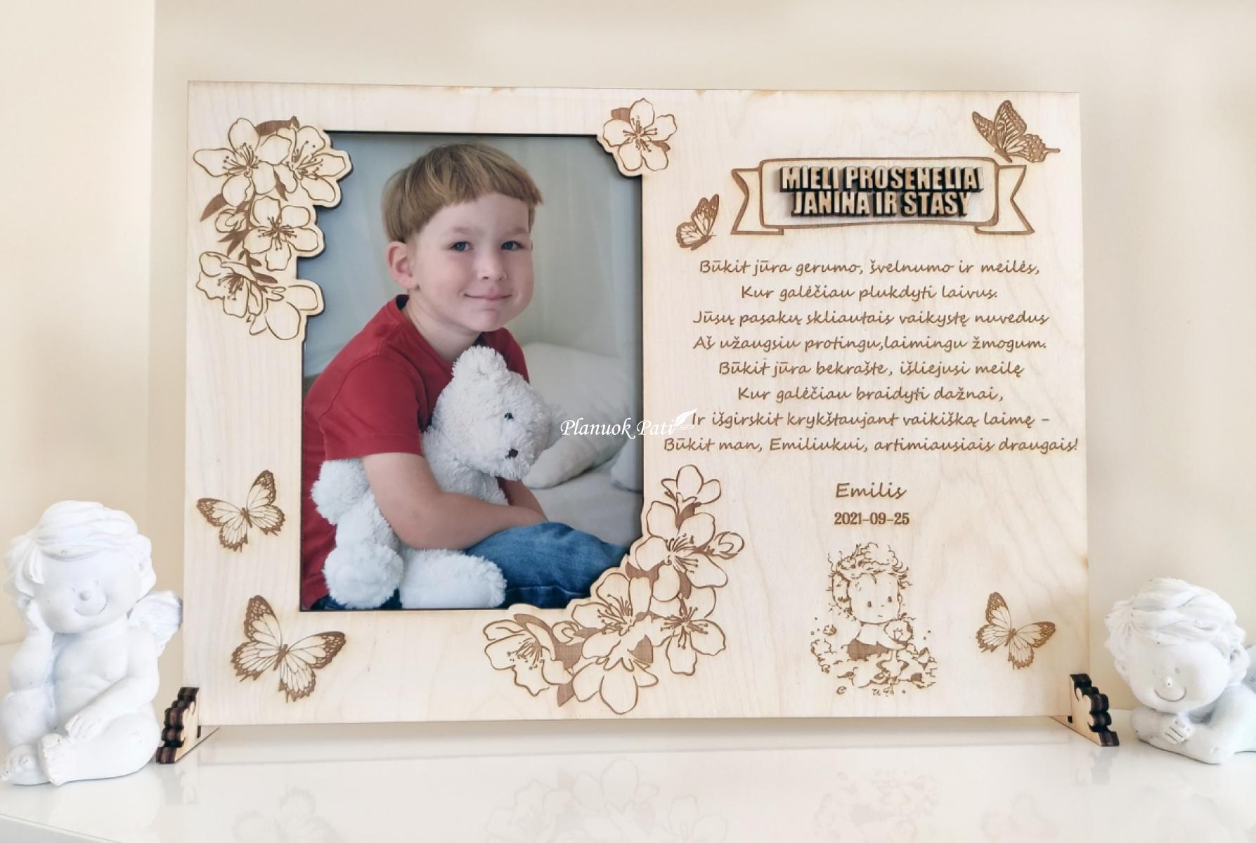 Rėmelis su individualiai graviruojamais žodžiais