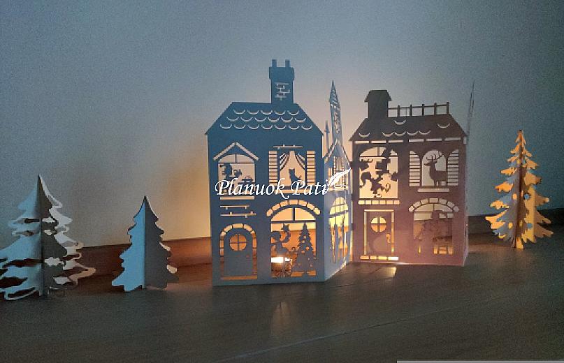 Kalėdiniai karpiniai ant palangės