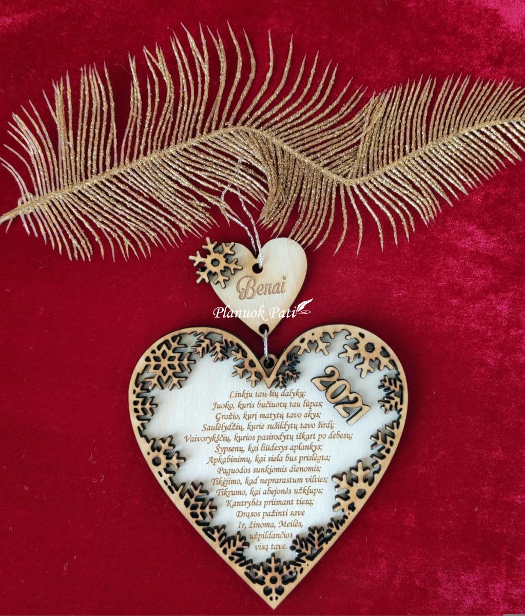 Vardinis sveikinimas Kalėdoms - žaisliukas