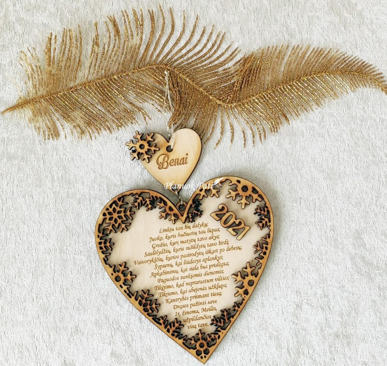 Vardinis sveikinimas Kalėdoms - žaisliukas