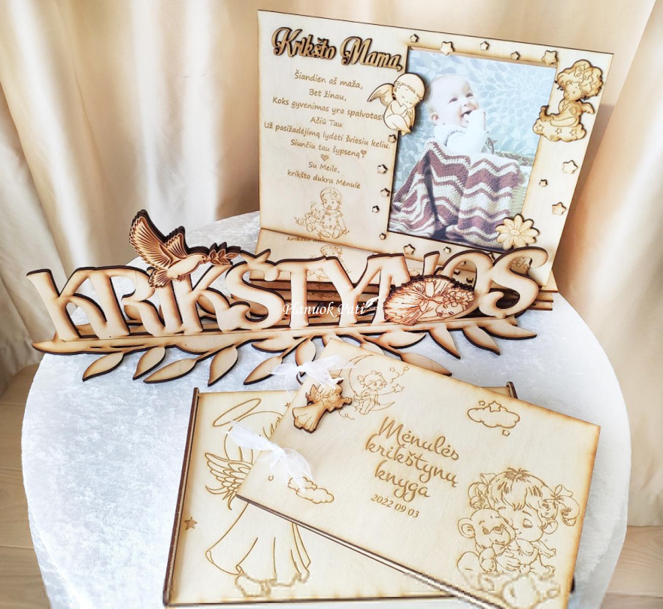 Krikštynų knyga (su anketomis svečiams)