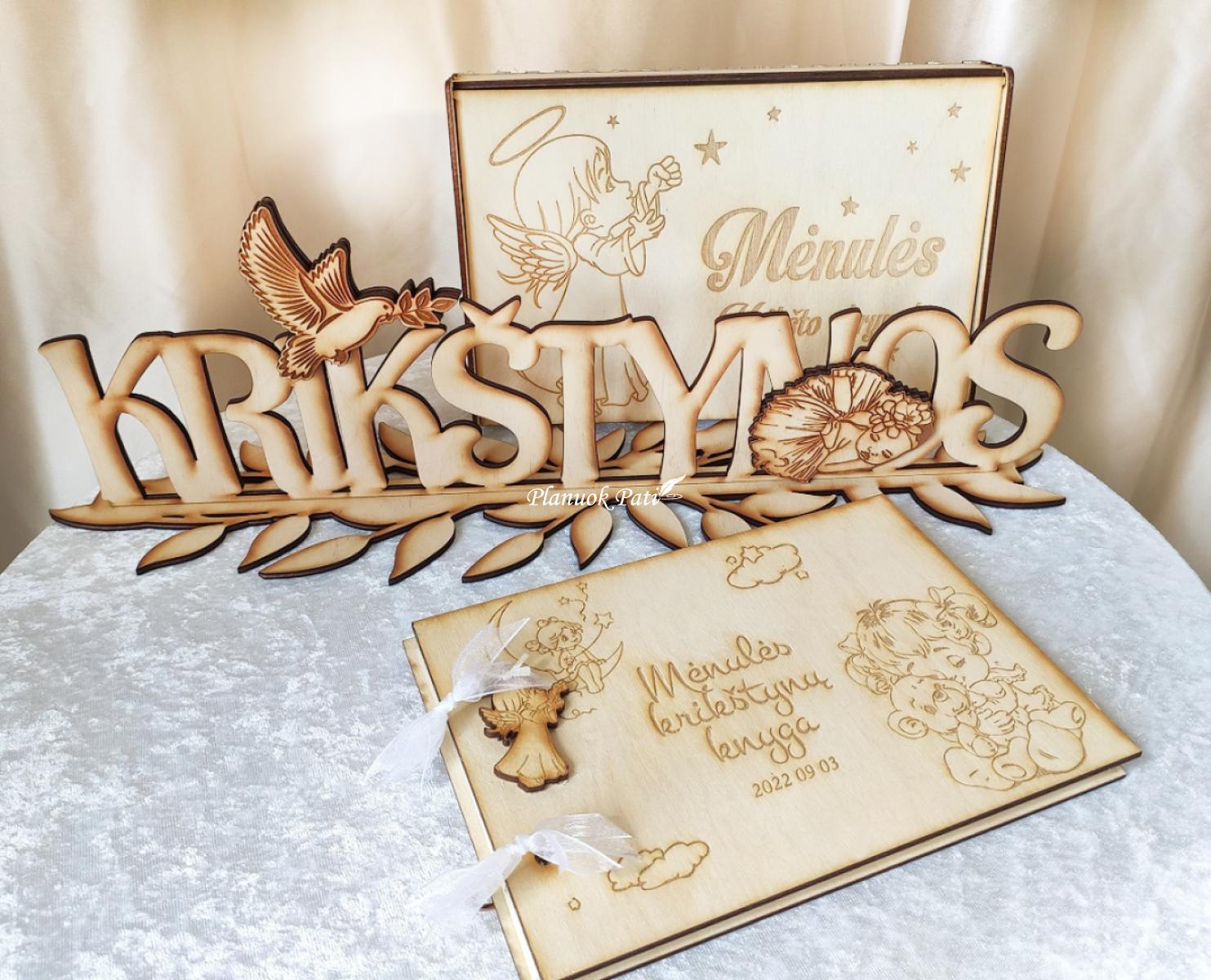 Krikštynų knyga (su anketomis svečiams)