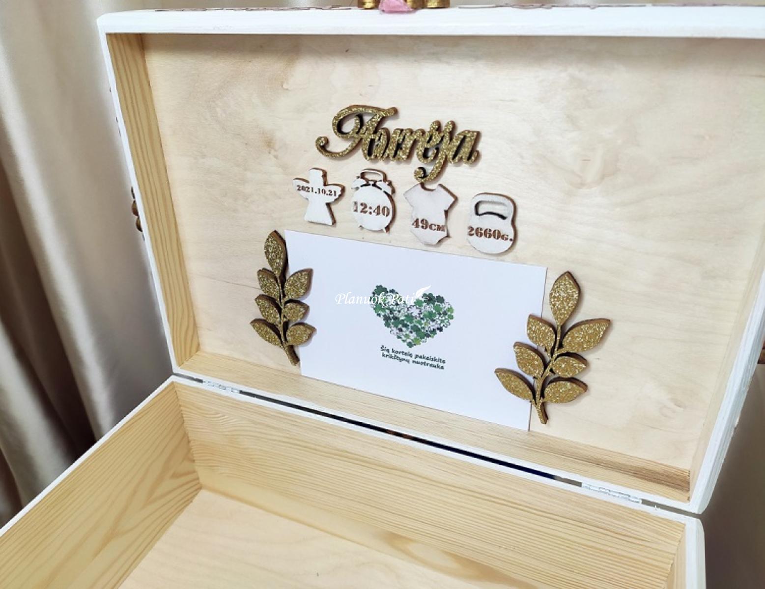 Tapyta krikštadėžė (individualus dizainas)