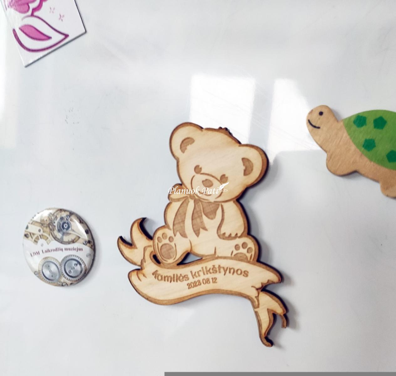 Krikštynų kvietimas svečiams - magnetukas