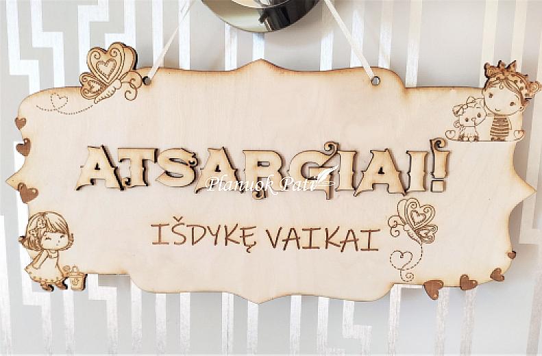 Užrašas vaikų kambariui
