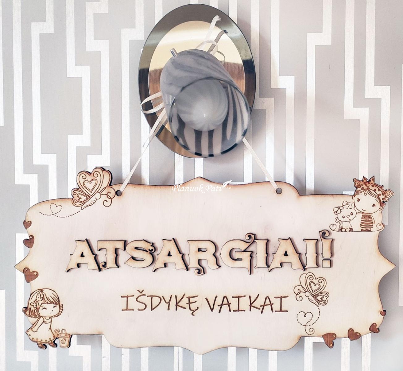 Užrašas vaikų kambariui