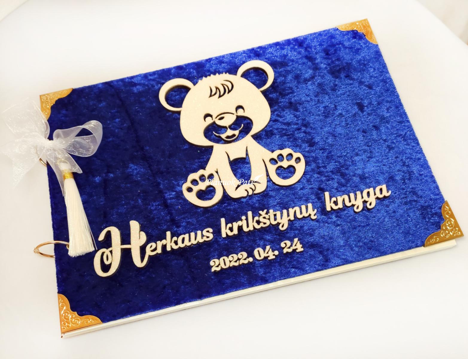 Komplektas krikštadėžė ir aksomo krikštynų knyga