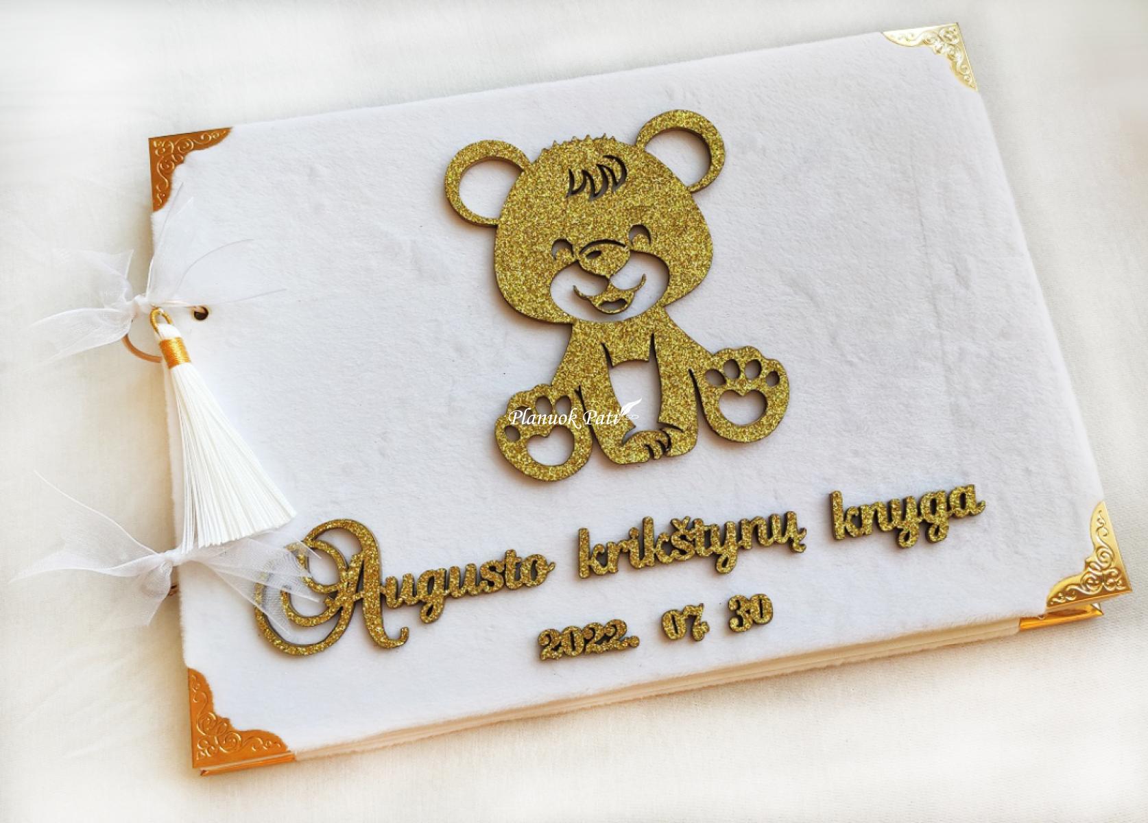 Komplektas krikštadėžė ir aksomo krikštynų knyga