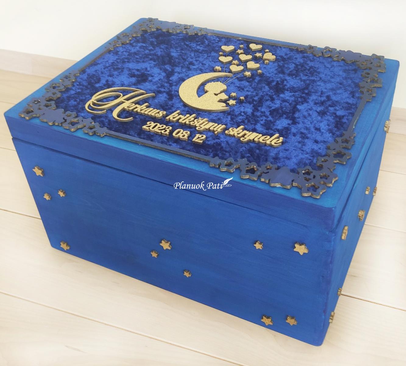 Komplektas krikštadėžė ir aksomo krikštynų knyga