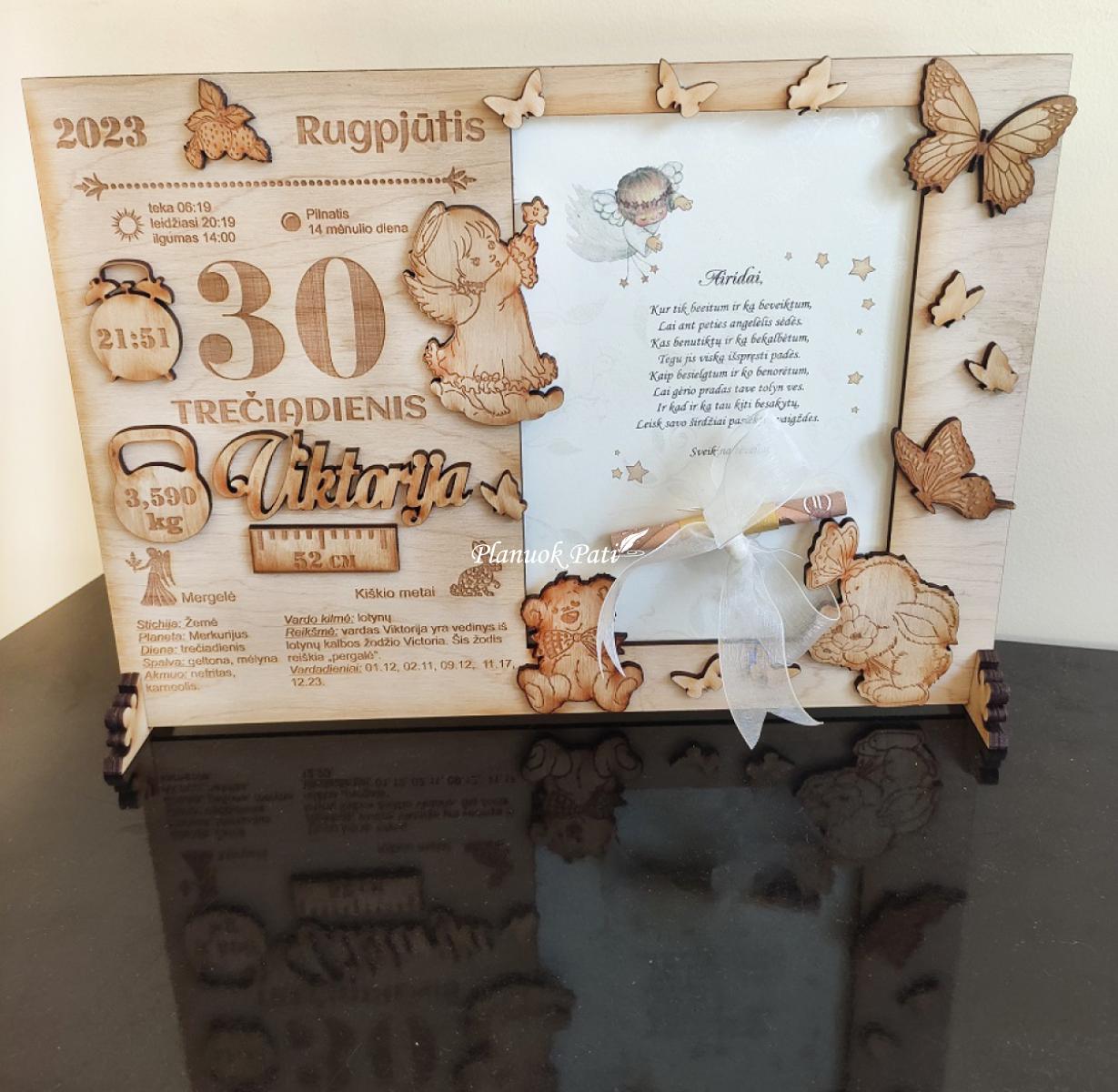 Gimimo dienos metrikai pinigams dovanoti