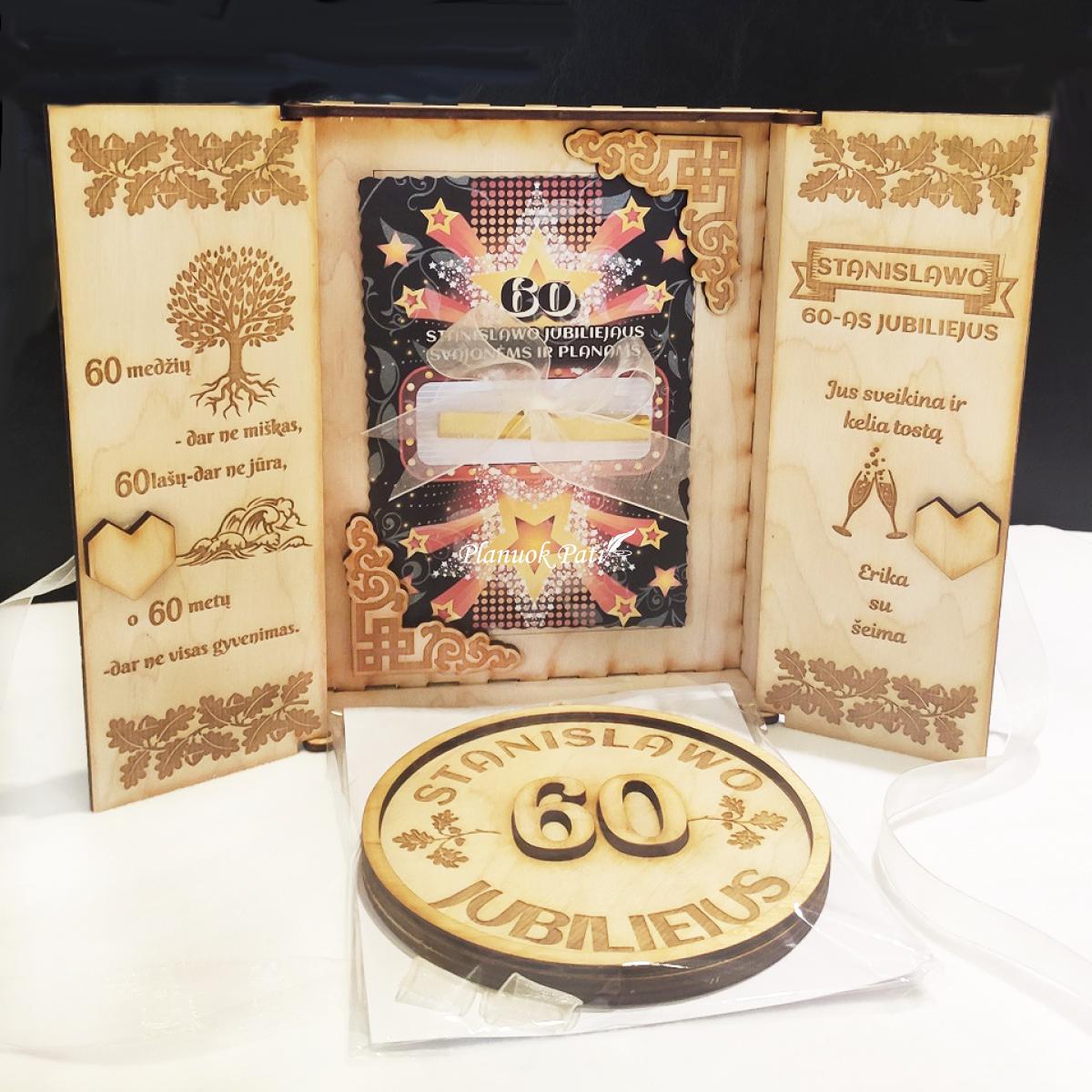 Jubiliejaus rėmelis pinigams dovanoti