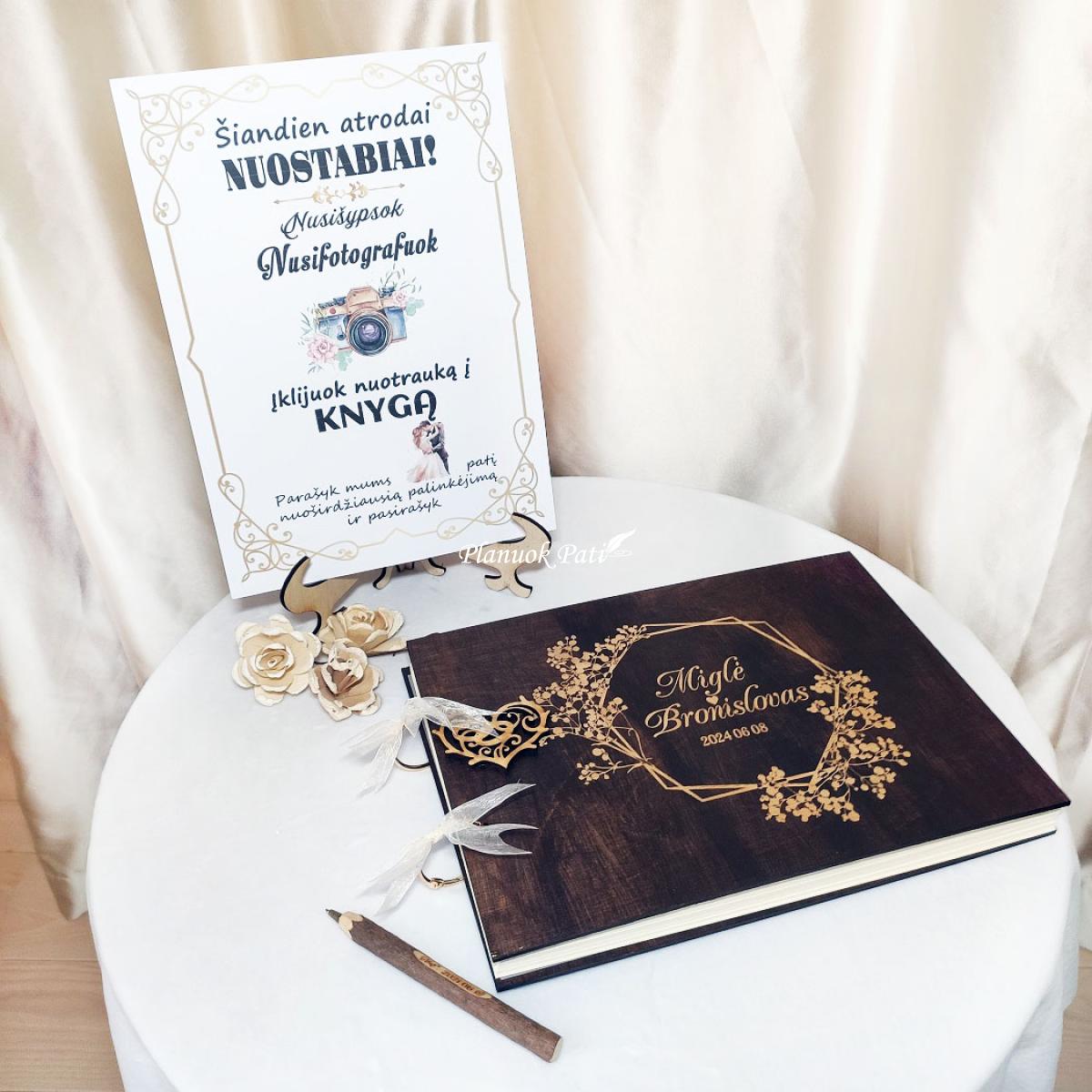 Instrukcija palinkėjimų knygai Nusifotografuok