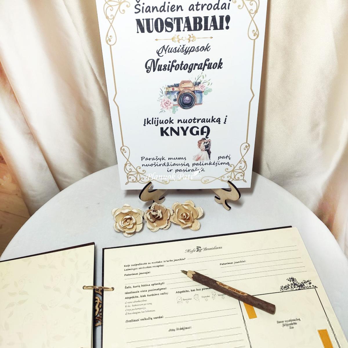 Instrukcija palinkėjimų knygai Nusifotografuok