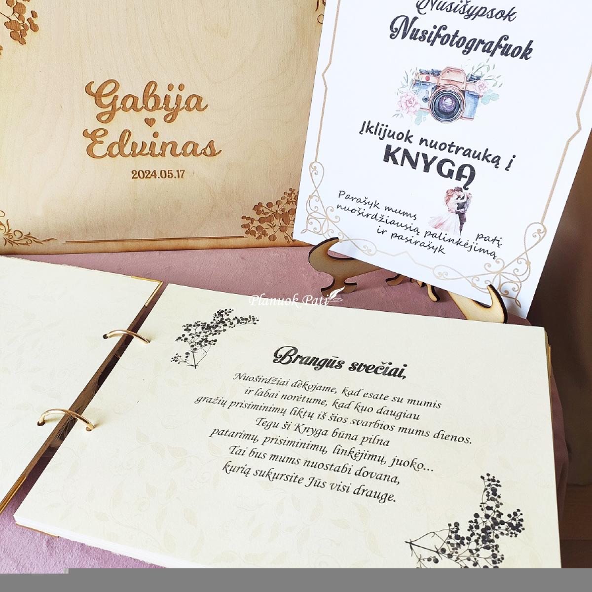 Vestuvinė palinkėjimų knyga Širdies Gija