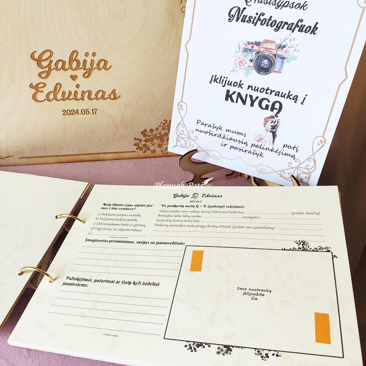 Vestuvinė palinkėjimų knyga Širdies Gija