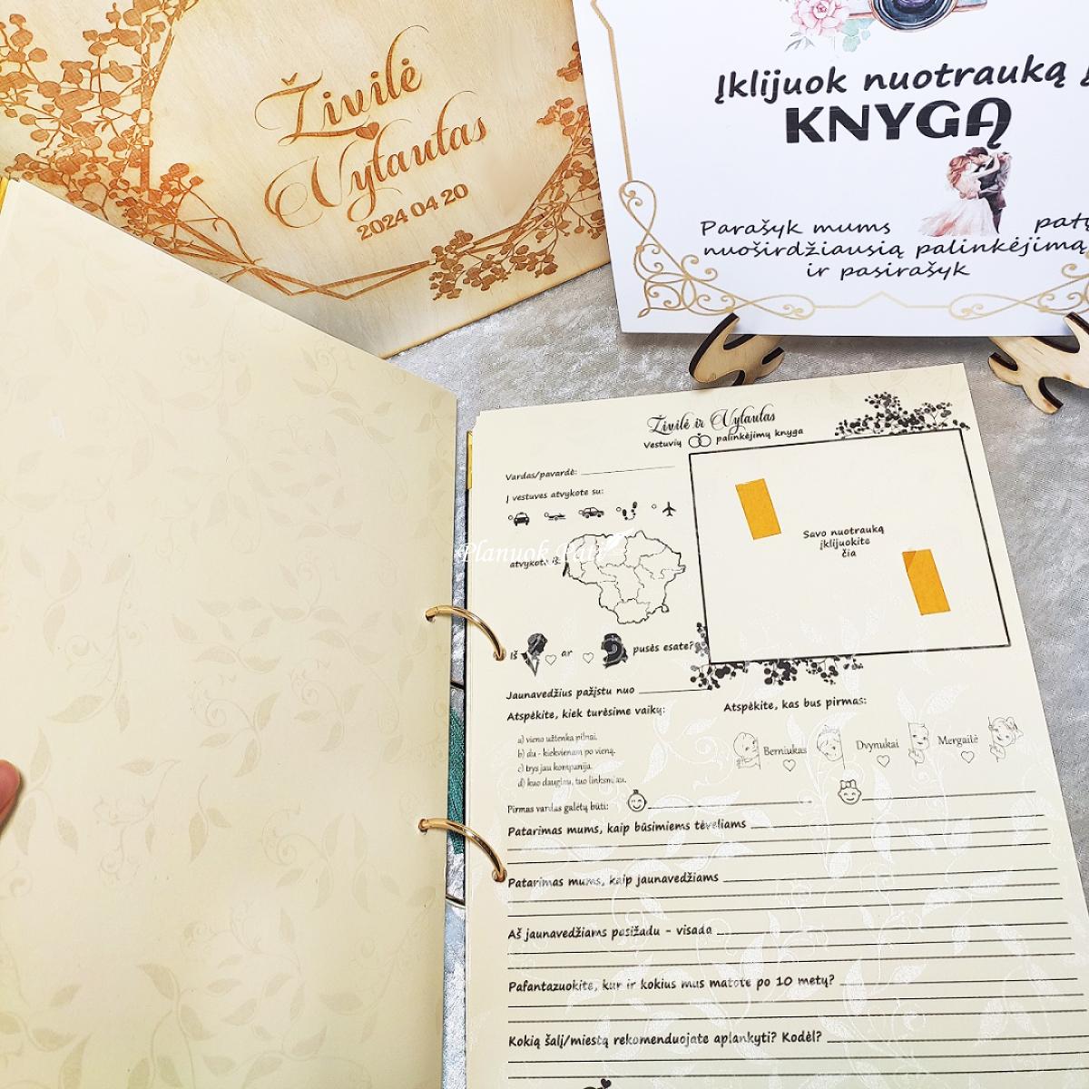 Vestuvių palinkėjimų knyga Mylimųjų siluetai