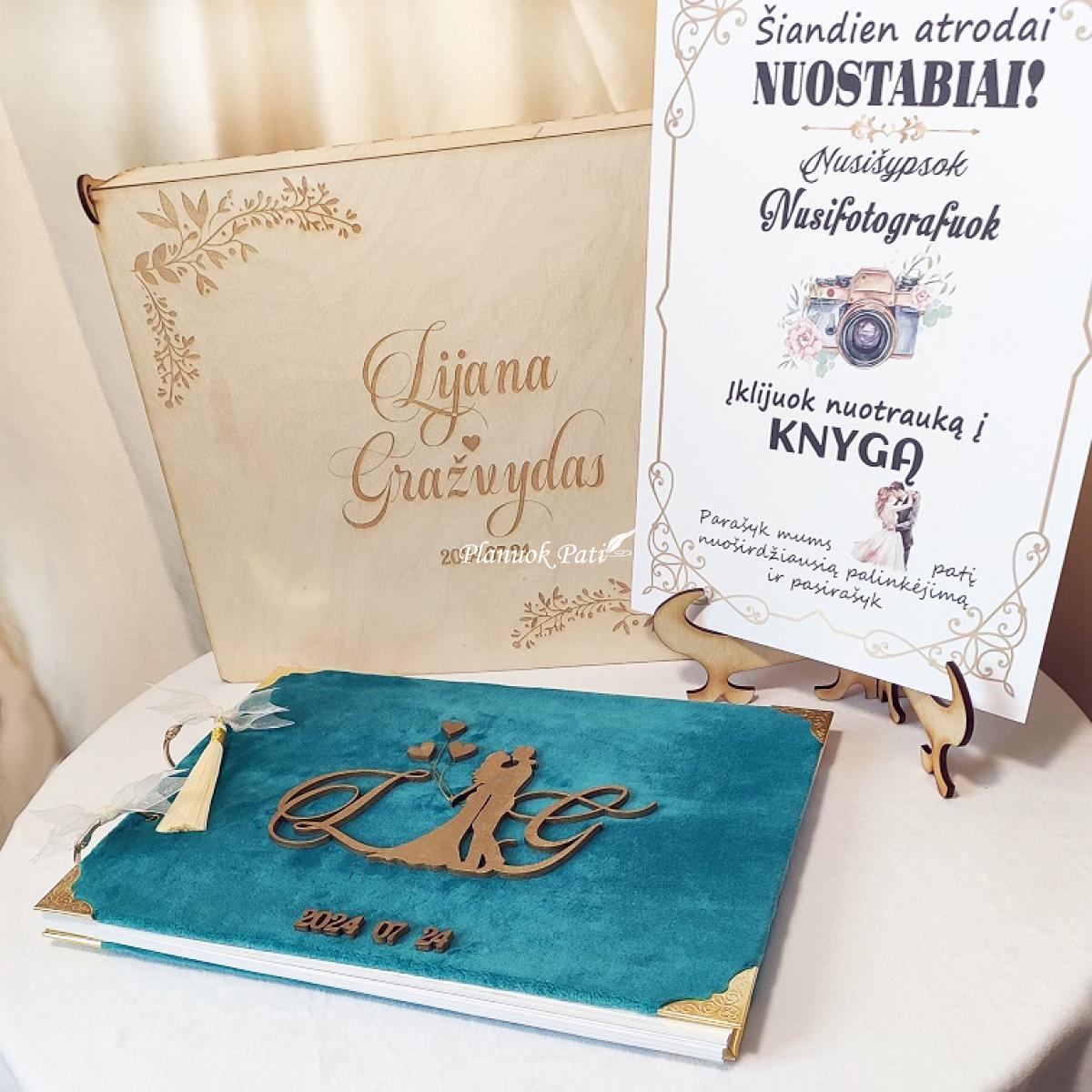 Vestuvių palinkėjimų knyga Mylimųjų siluetai