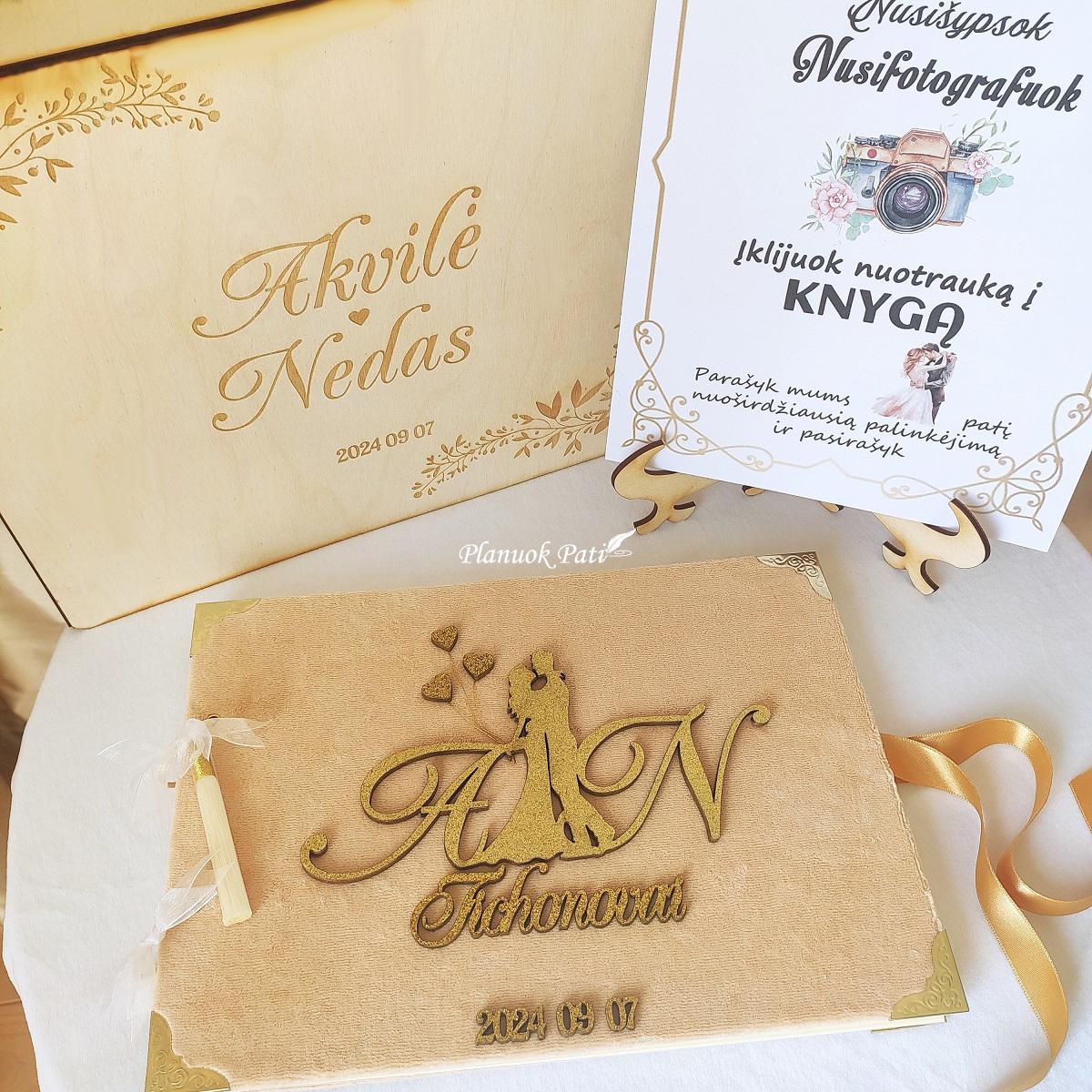 Vestuvių palinkėjimų knyga Mylimųjų siluetai