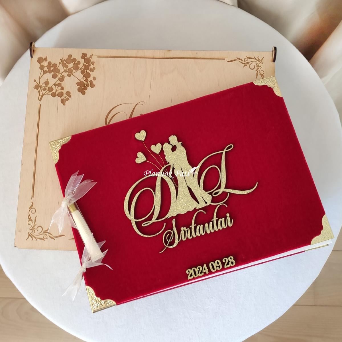 Vestuvių palinkėjimų knyga Mylimųjų siluetai