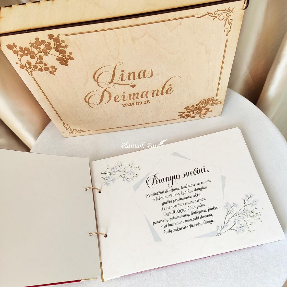 Vestuvių palinkėjimų knyga Mylimųjų siluetai